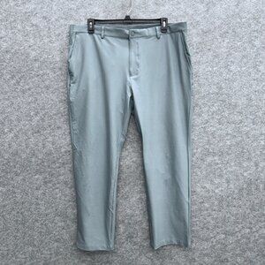 Greg Norman ML75 Men's Golf Pants, Luxury Microfiber, Blue Silver, 40W x 30L
